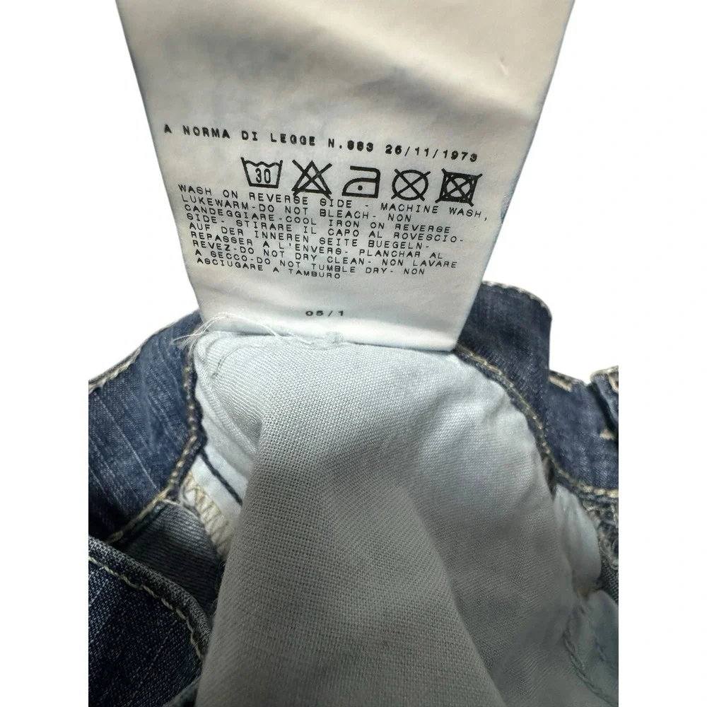 Versace Jeans Couture Medusa Hardware Italian Designer Denim Jeans Blue 29 X 33‎
